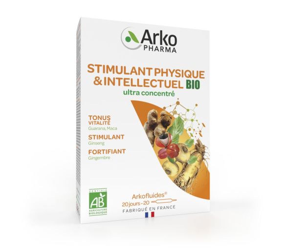 Arkofluides Physische und geistige Stimulation bio Arkopharma - Packung mit 20 Ampullen - image 1