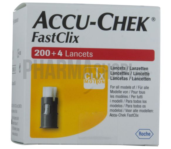 Accu-Chek FastClix Lanzetten Roche - Packung mit 204 Lanzetten