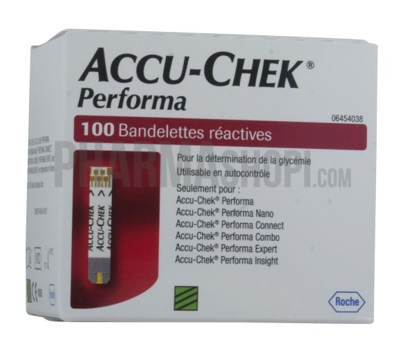 Accu-Chek Performa Teststreifen Roche - Packung mit 100 Teststreifen