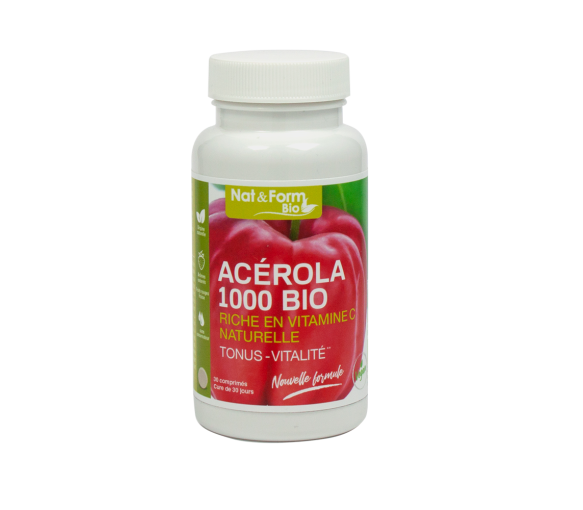 Acerola 1000 bio Nat&Form - 30 Tabletten