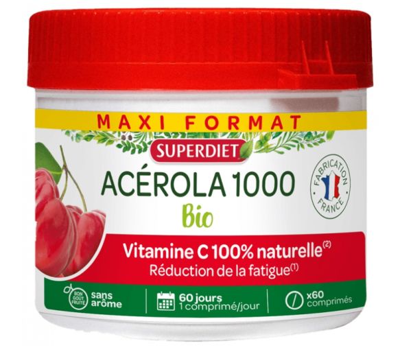 Acerola 1000 bio Super Diet - 60 teilbare Tabletten