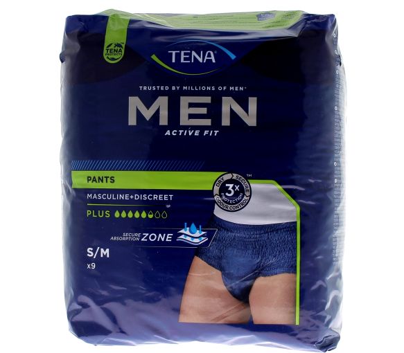 Active Fit-Hosen Herren 5,5 Tropfen Tena - 9 Schutzvorrichtungen Größe S/M (75-105 cm) - image 1