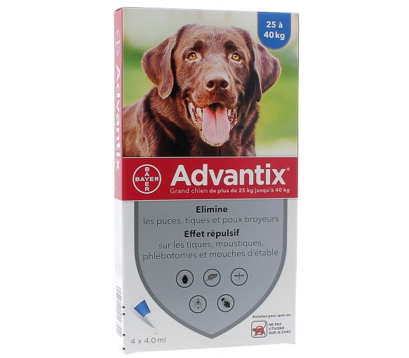 Advantix großer Hund über 25 kg Bayer - Packung mit 4 Pipetten - image 1