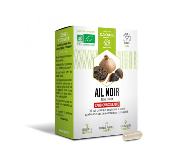 Schwarzer Knoblauch Herz-Kreislauf-System Dayang - Packung mit 15 pflanzlichen Kapseln