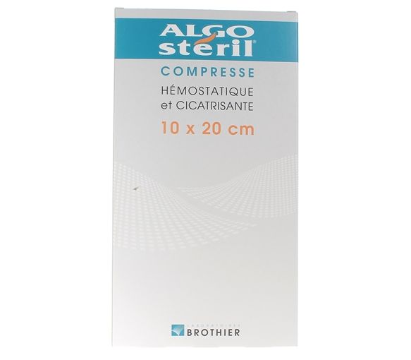 Algostéril hämostatische und heilende Kompressen - Packung mit 16 Kompressen von 10 x 20 cm