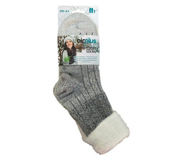 Aloe Cabin Socks Feuchtigkeitsspendende Kuschelsocken 35-41 Airplus - ein Paar Socken