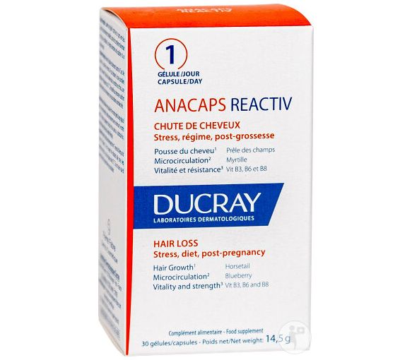 Anacaps reactiv Haare und Nägel Ducray - Dose mit 30 Kapseln