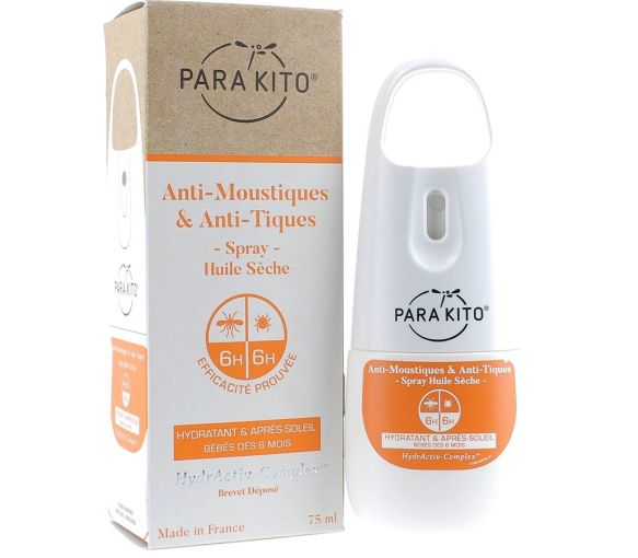 Anti-Mücken & Anti-Zecken Spray trockenes Öl Para Kito - Spray von 75 ml