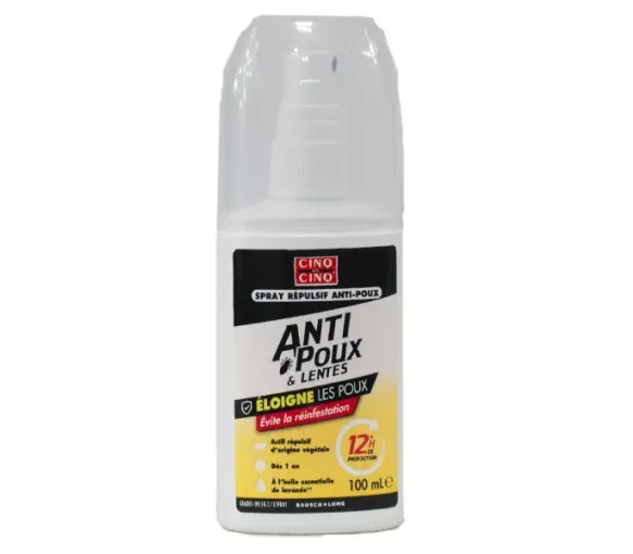 Anti-Läuse-Abwehrspray Schutz 12H Fünf auf Fünf - 100ml Spray