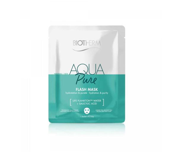 Aqua Pure Tuchmaske Feuchtigkeit und Reinheit Biotherm - Beutel mit einer Maske
