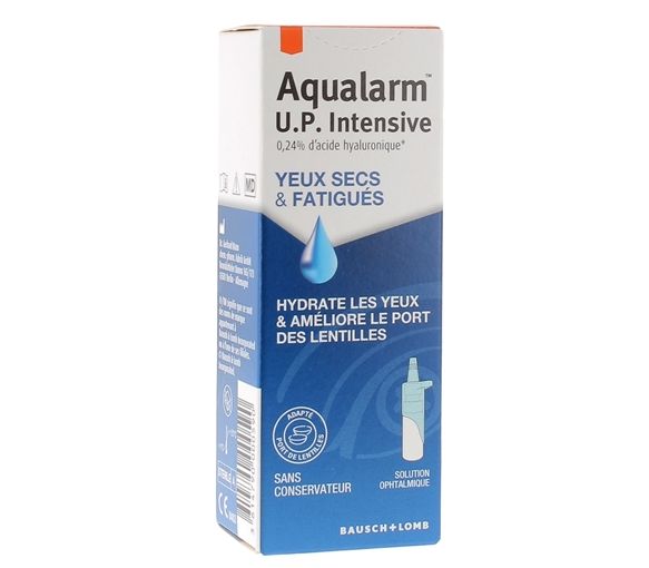 Aqualarm UP intensive ophthalmische Lösung für trockene und müde Augen Bausch+Lomb - Flasche mit 10 ml
