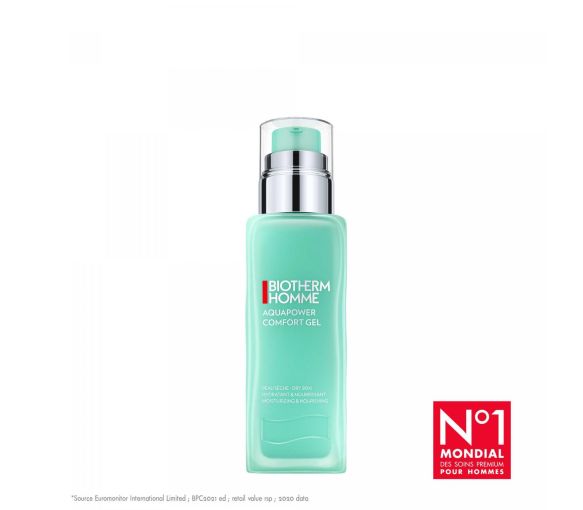 Aquapower Comfort Gel feuchtigkeitsspendende Gesichtscreme für Männer von Biotherm - Pumpflasche mit 75 ml - image 1