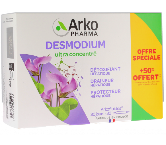 Arkofluides Desmodium 2300 mg Arkopharma - Packung mit 20 Ampullen + 10 gratis - image 1