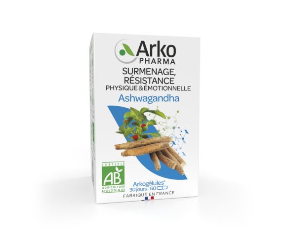 Arkogélules Ashwagandha bio Arkopharma - Packung mit 60 Kapseln - image 1