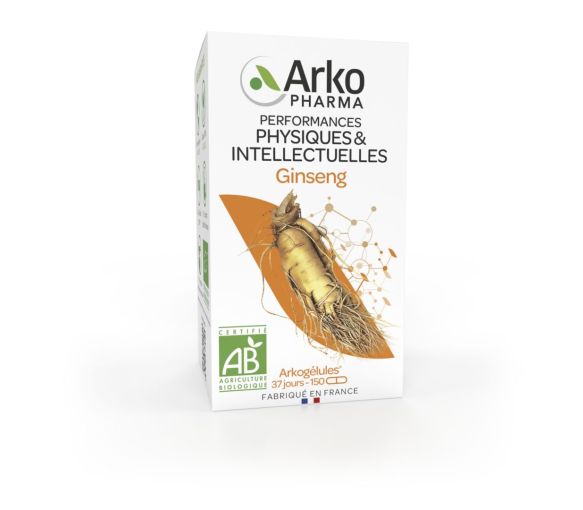 Arkogélules Ginseng bio Arkopharma - Packung mit 150 Kapseln - image 1