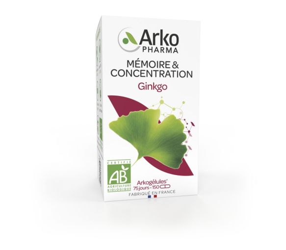 Arkogélules Ginkgo bio Arkopharma - Packung mit 150 Kapseln - image 1