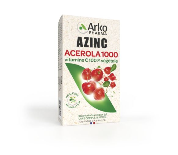 Acerola 1000 Vitamin C Arkopharma - Packung mit 30 Tabletten - image 1