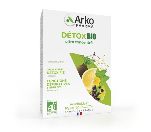 Arkofluides Detox Bio Arkopharma - Packung mit 20 Ampullen - image 1
