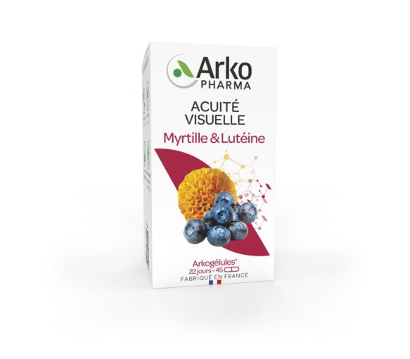 Arkogélules Heidelbeere und Lutein Arkopharma - Packung mit 45 Kapseln - image 1