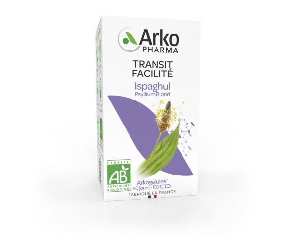 Arkogélules Ispaghul Flohsamenschalen bio Arkopharma - Packung mit 150 Kapseln - image 1