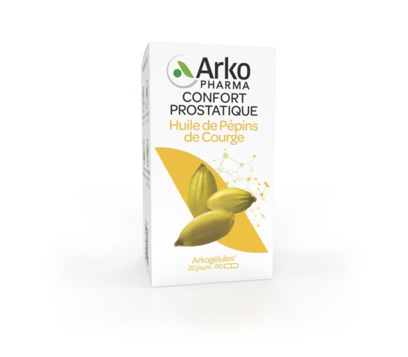 Arkogélules Kürbiskernöl Arkopharma - Packung mit 60 Kapseln - image 1