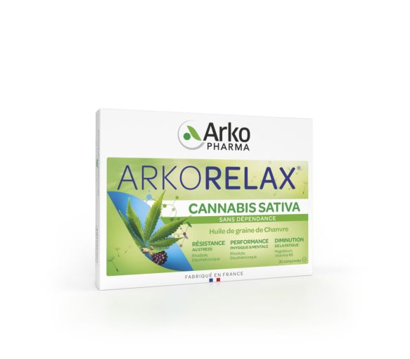 Arkorelax Cannabis sativa Arkopharma - Packung mit 30 Tabletten - image 1