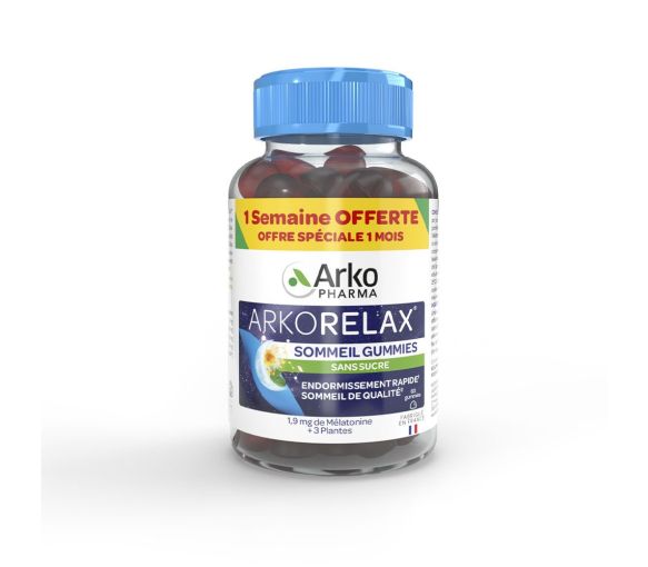 Arkorelax Schlaf Gummies ohne Zucker Arkopharma - Dose mit 60 Gummies - image 1