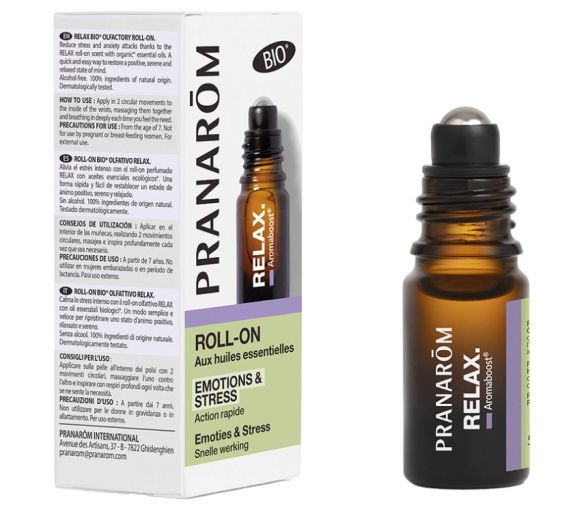 Aromaboost Relax Entspannung Roll-on mit ätherischen Bio-Ölen von Pranarôm - Roll-on mit 5 ml
