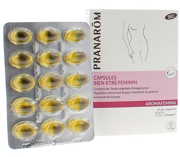 Aromafemina Kapseln für das weibliche Wohlbefinden Pranarôm - 1 Schachtel mit 30 Kapseln