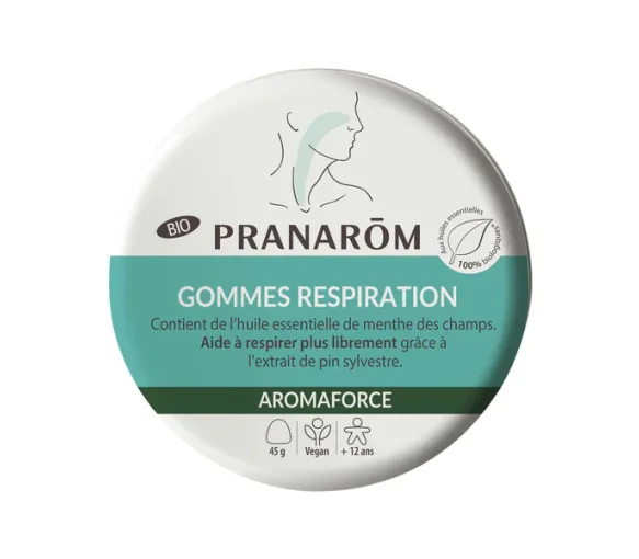 Aromaforce Gummis Atmung bio Pranarôm - Schachtel mit 45g