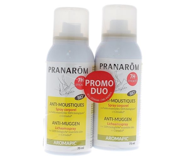 Aromapic Körperspray gegen Mücken Pranarôm - 2er-Pack mit 75 ml Sprays - image 1