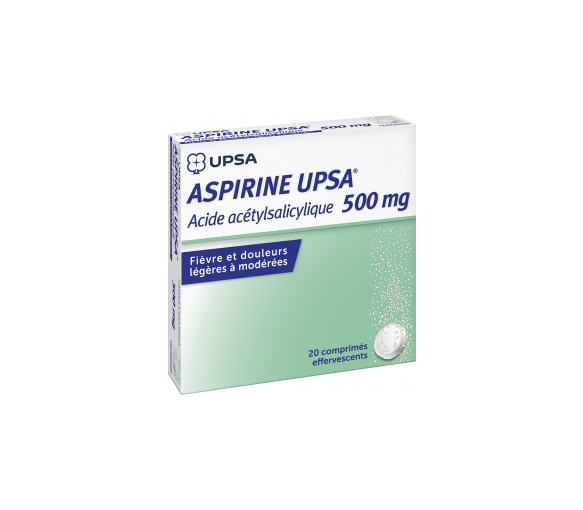 Aspirin UPSA 500mg Brausetabletten - Packung mit 20 Tabletten