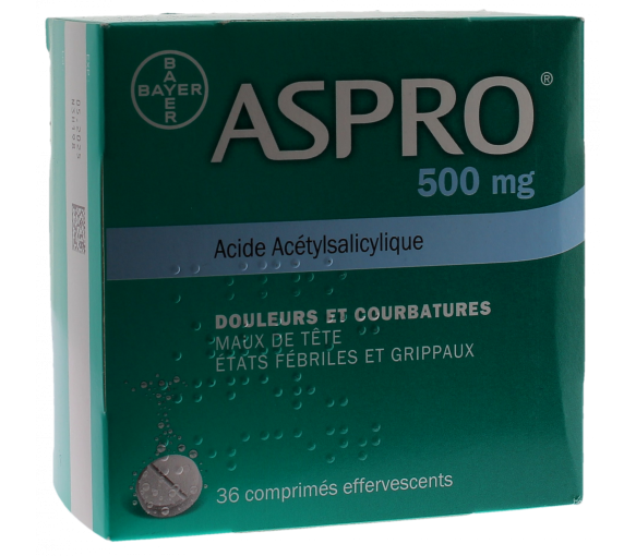 Aspro 500 Brausetabletten - Packung mit 36 Tabletten - image 1