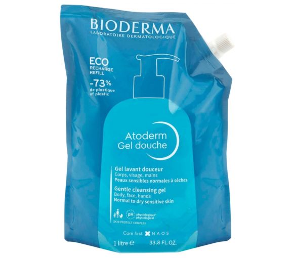 Atoderm Duschgel sanfte Reinigung Bioderma - Öko-Nachfüllung von 1 L