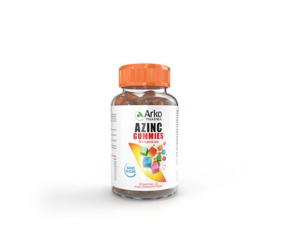 Azinc Multivitamin-Gummis ohne Zucker Arkopharma - Dose mit 60 Gummis - image 1