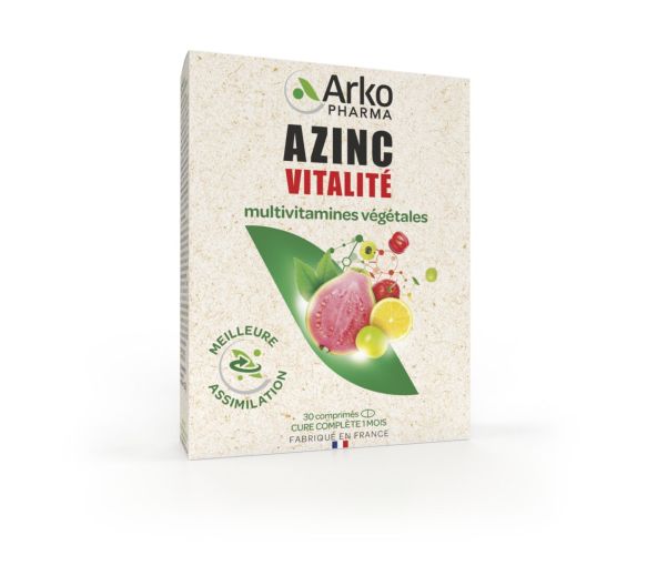 Azinc Vitalität Pflanzliche Multivitamine Arkopharma - Packung mit 30 Tabletten - image 1