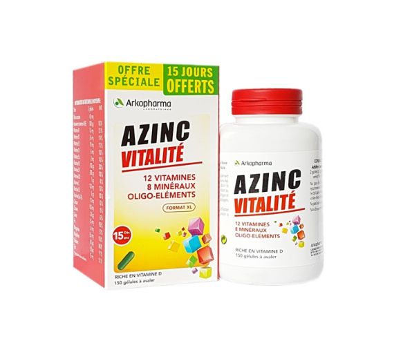Azinc Vitalität Arkopharma - Packung mit 150 Kapseln (15 Tage geschenkt) - image 1