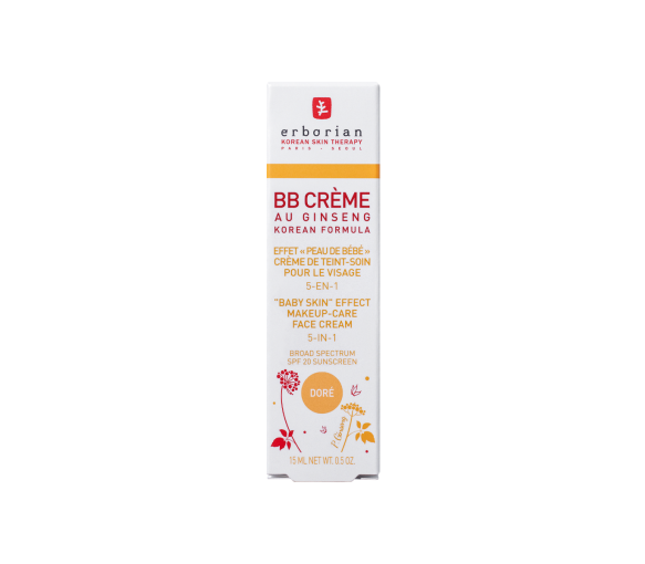 BB-Creme mit Ginseng in goldener Farbe von Erborian - Tube mit 15 ml