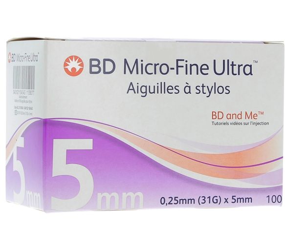 BD Micro-fine ultra-feine Nadeln - 100 Stück à 5 mm
