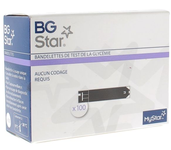 BGStar Blutzuckerteststreifen Sanofi - Packung mit 100 Streifen