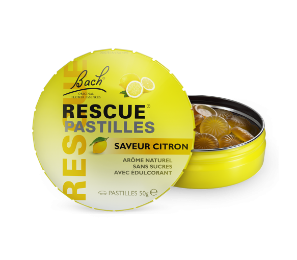 Bach Rescue Pastillen Zitronengeschmack Famadem - Dose mit 50 g - image 1