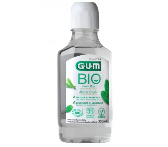 Fluoridiertes Mundwasser mit frischer Bio-Minze GUM - Flasche mit 300ml - image 1