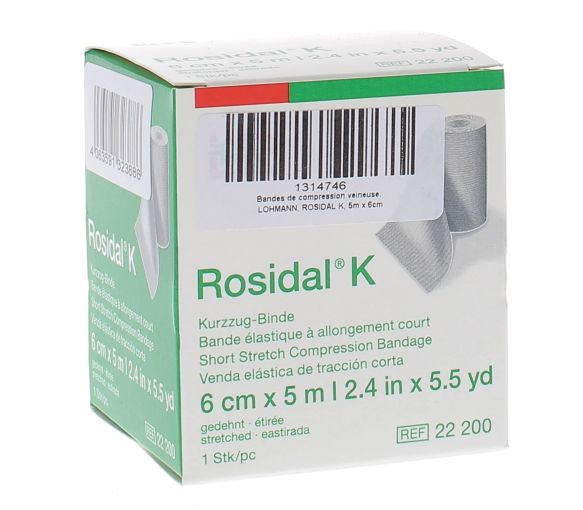 Kurze Dehnungsband Rosidal K Lohmann & Rauscher - ein Band von 6cmx5m