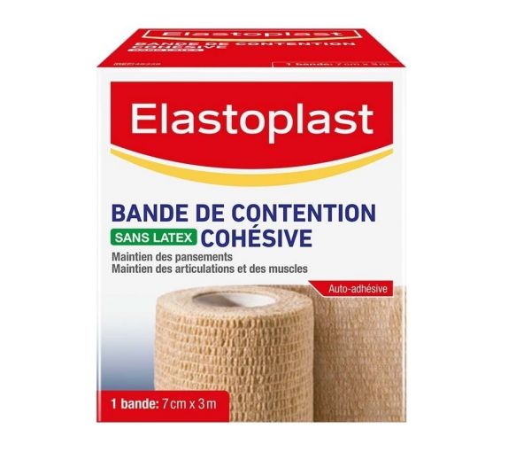 Kohäsive Bandage ohne Latex Elastoplast - Band von 7 cm x 3 m in Hautfarbe