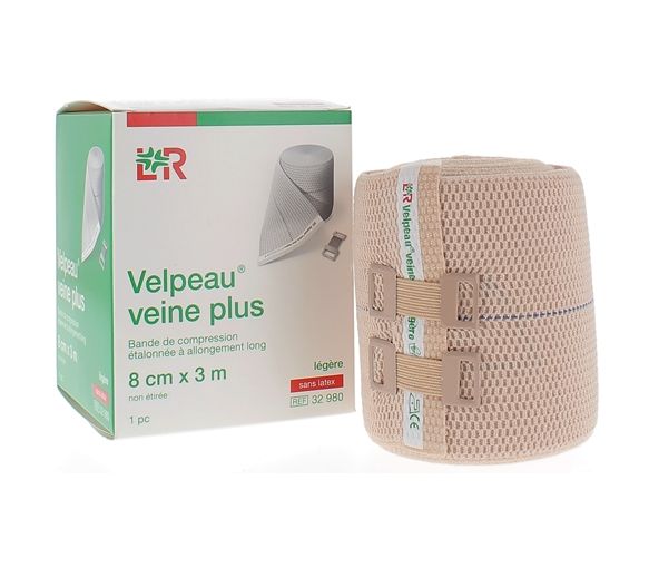 Kompressionsbandage für Venen, leichter ohne Latex, Velpeau - 1 Band 8cmx3m