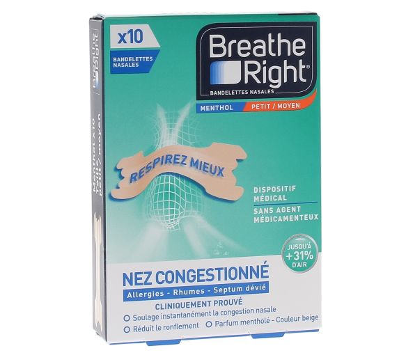 Menthol-Nasenstreifen Breathe Right - 10 Streifen - image 1