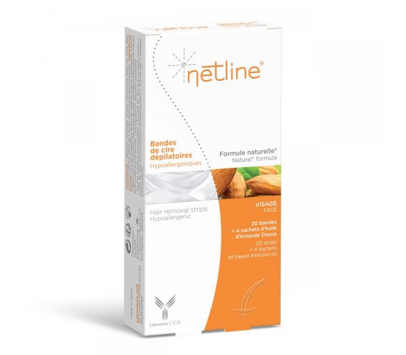 Wachsdepilationsstreifen für das Gesicht Netline - Packung mit 20 Streifen - image 1