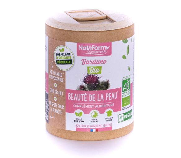 Bio-Burdock Hautpflege Nat&Form - Packung mit 200 Kapseln - image 1