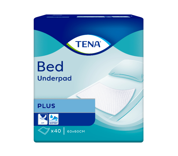 Bett plus Auflagen 60x60cm Tena - Packung mit 40 Stück