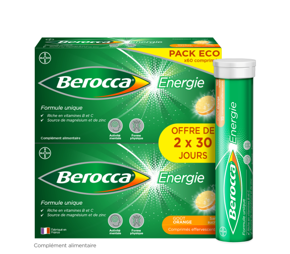 Berocca Energie Orange Vitamin B und C, Magnesium und Zink 60 Brausetabletten - image 1